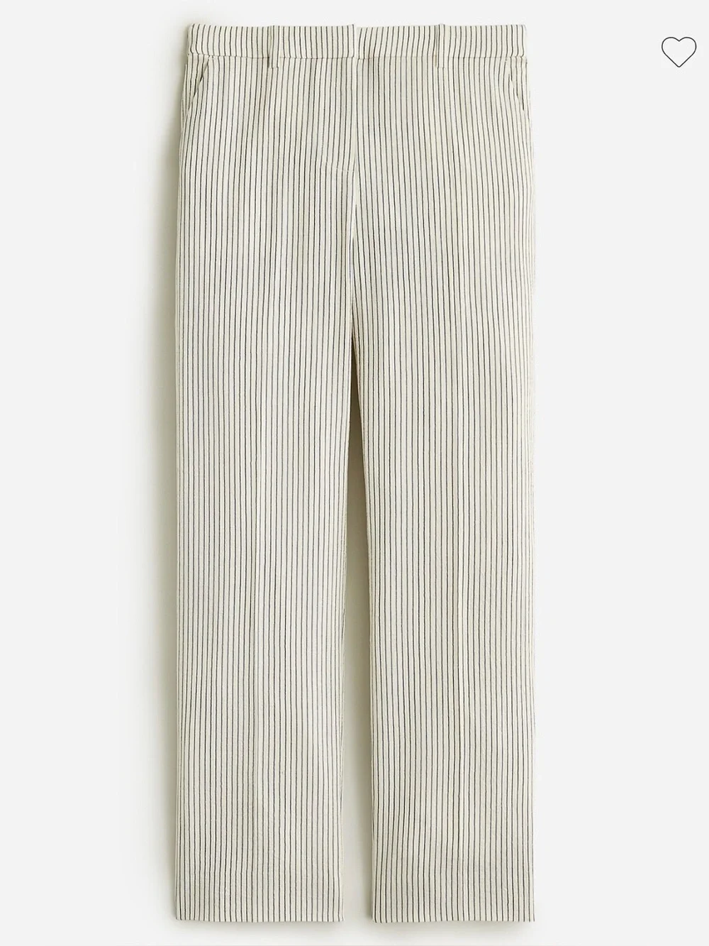 J. Crew Ingrid Pant Italian Cream and Navy Stripes NWT